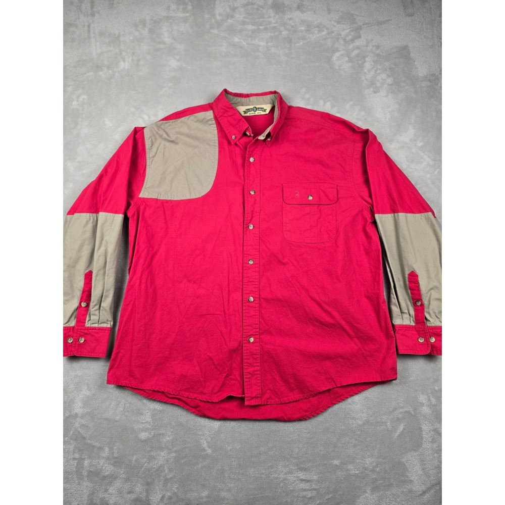 Bob Allen Shooting Shirt Mens XL Red Long Sleeve Shooting Pad Hunting Utility